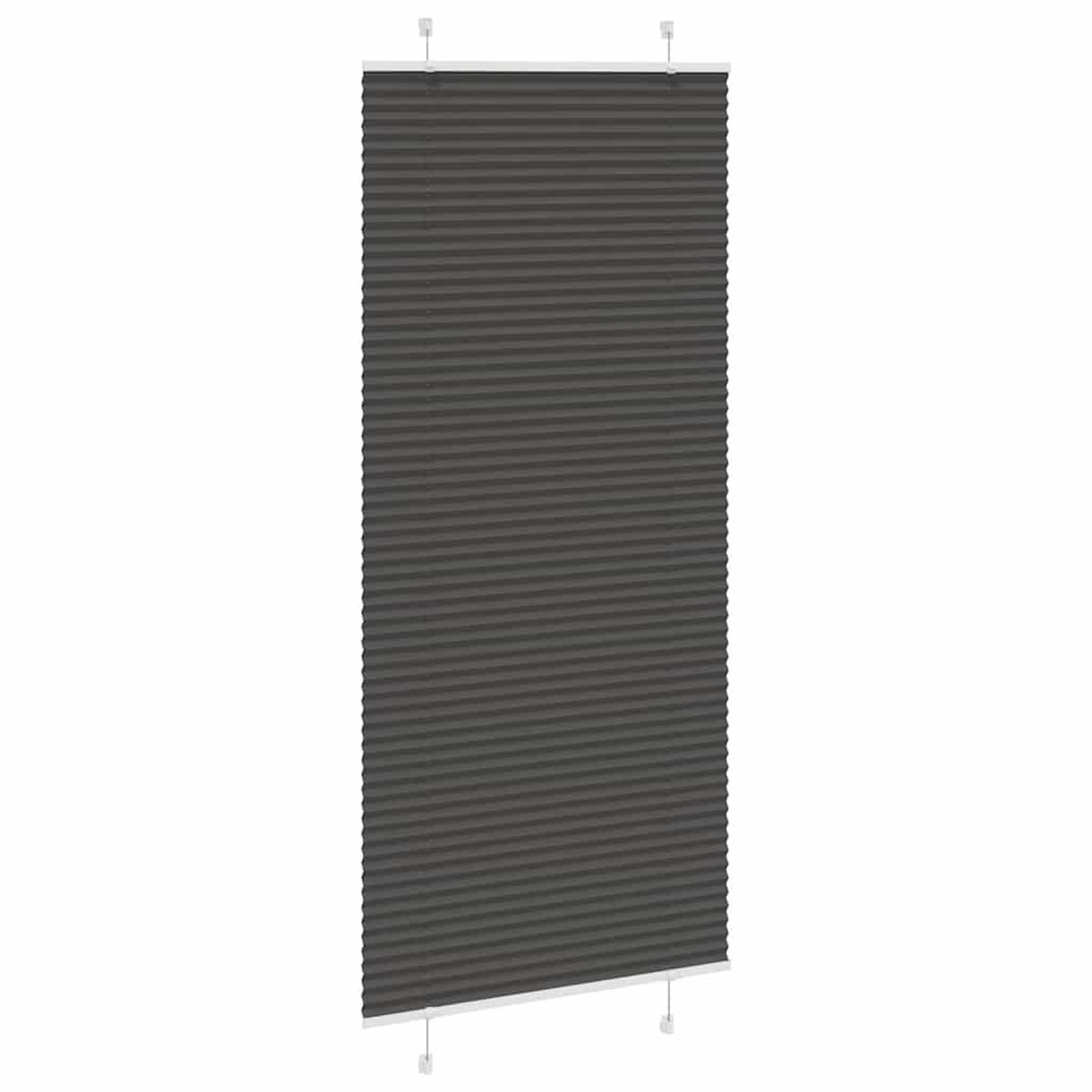 Voir la diapositive 3 : VIDAXL Store plisse noir 100x200 cm largeur du tissu 99,4 cm polyester