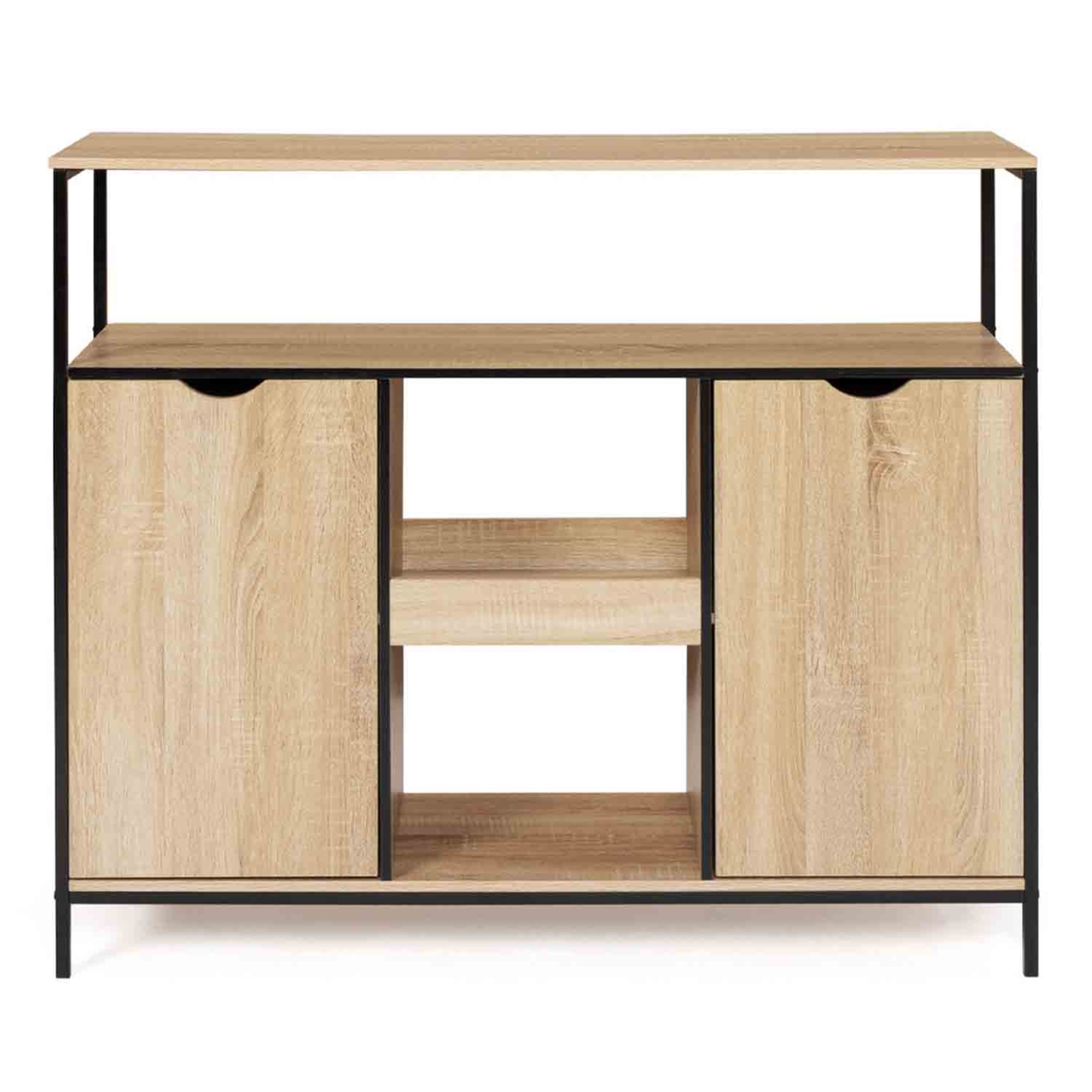 Voir la diapositive 3 : ID MARKET Meuble de bar avec portes et étagères detroit design industriel