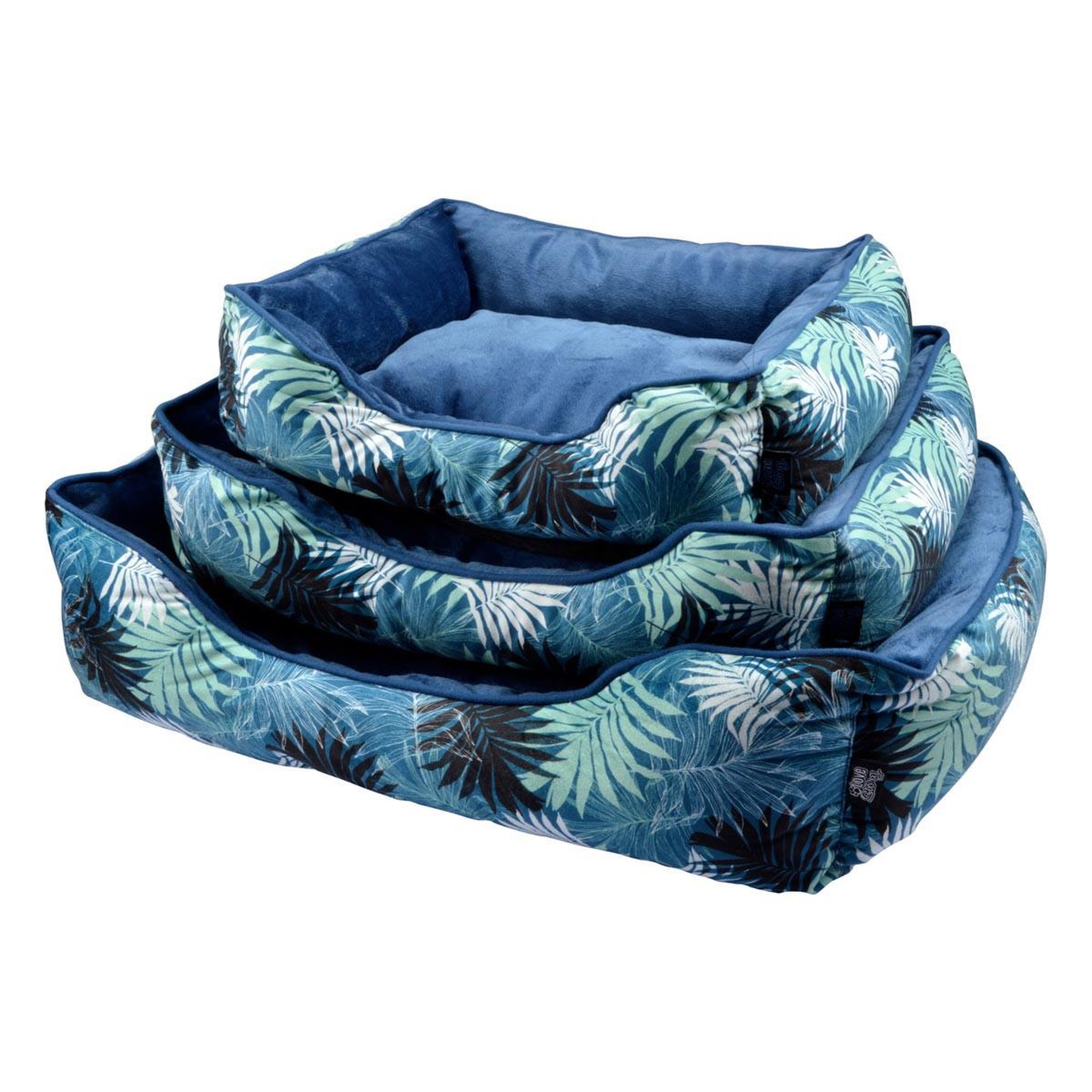 Voir la diapositive 1 : LOVE STORY Lot de 3 paniers pour chien & chat  eden  73cm bleu
