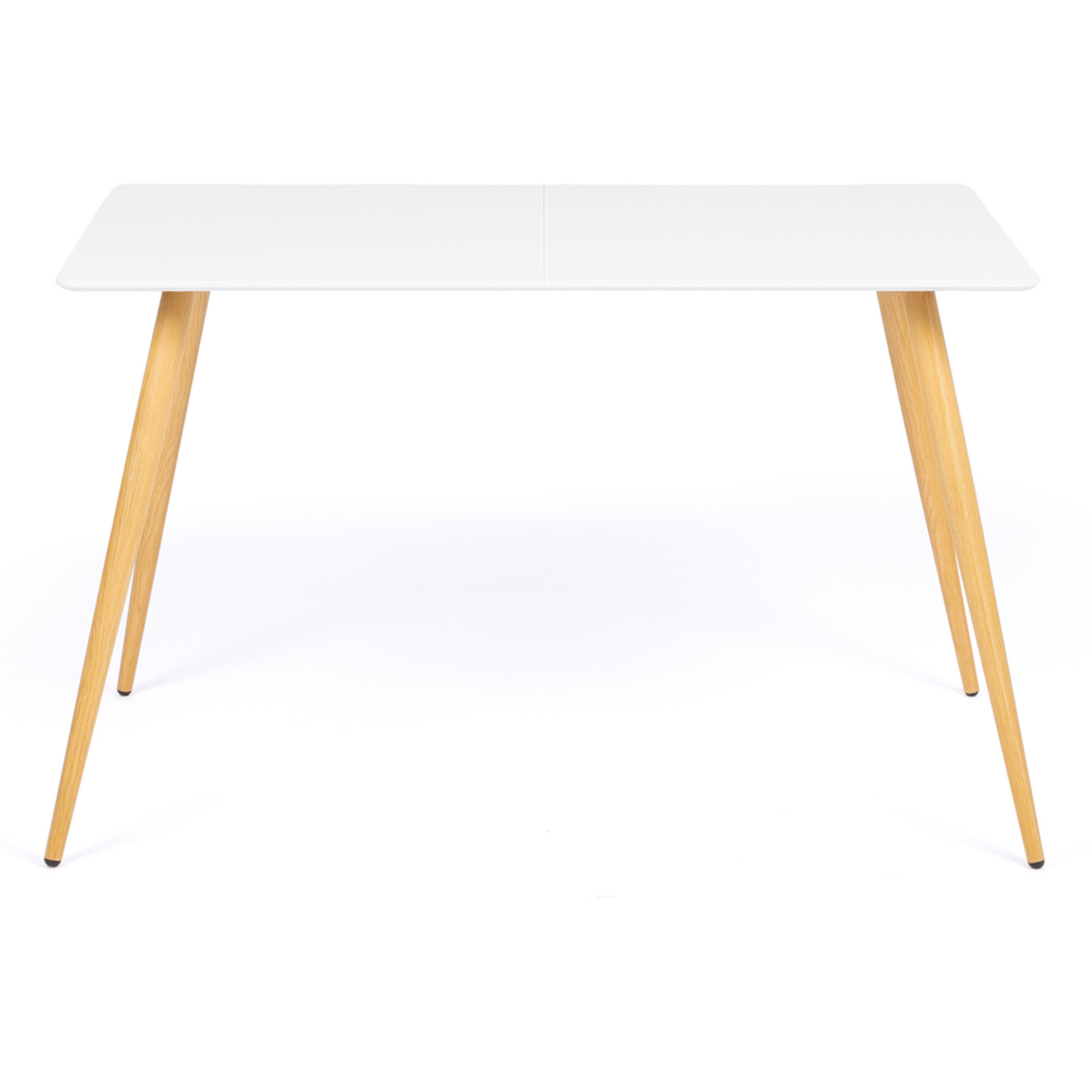 ID MARKET Table à manger scandinave rectangle SARA 6 personnes blanche 120 cm