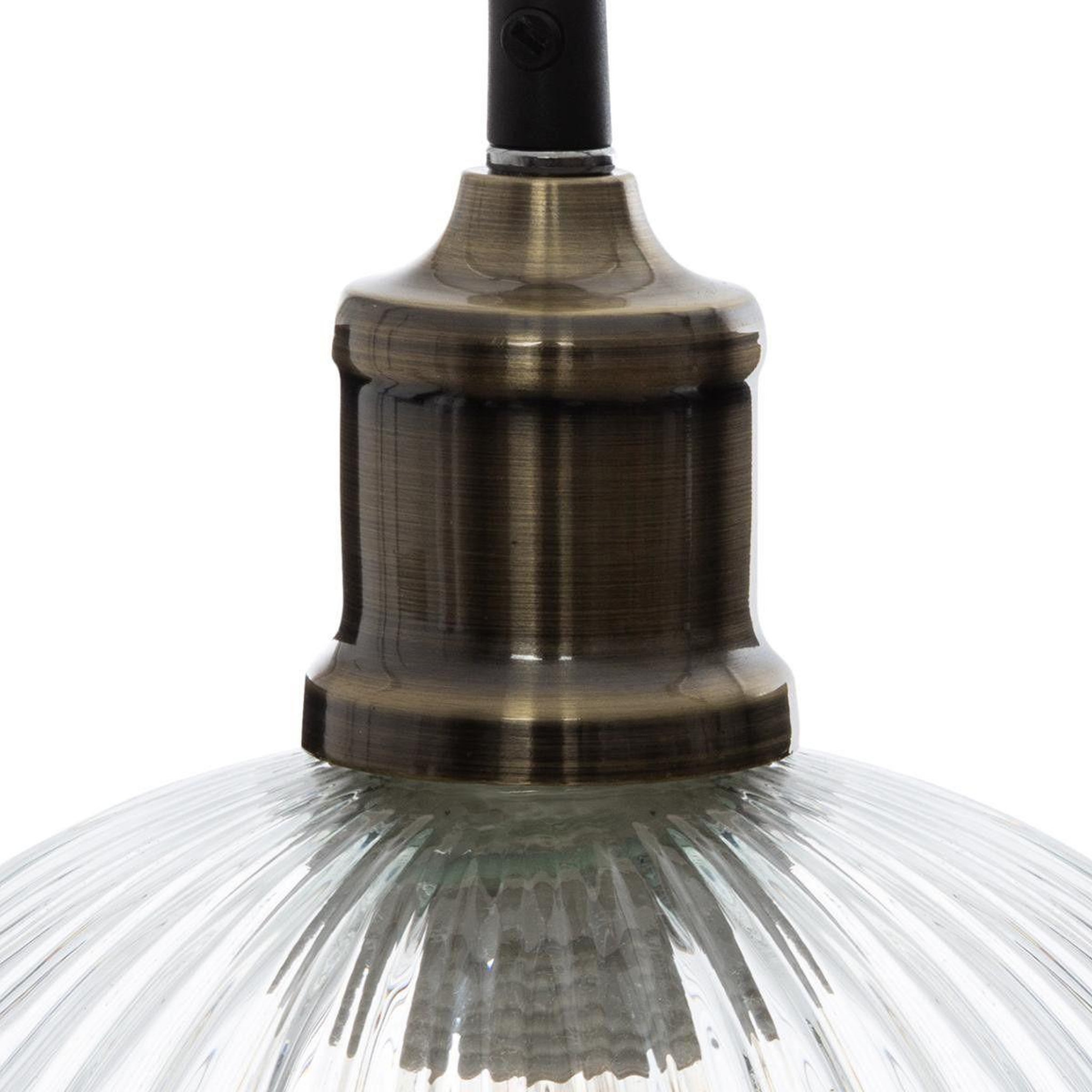 Voir la diapositive 4 : ATMOSPHERA Lampe suspension verre  laye  20cm transparente