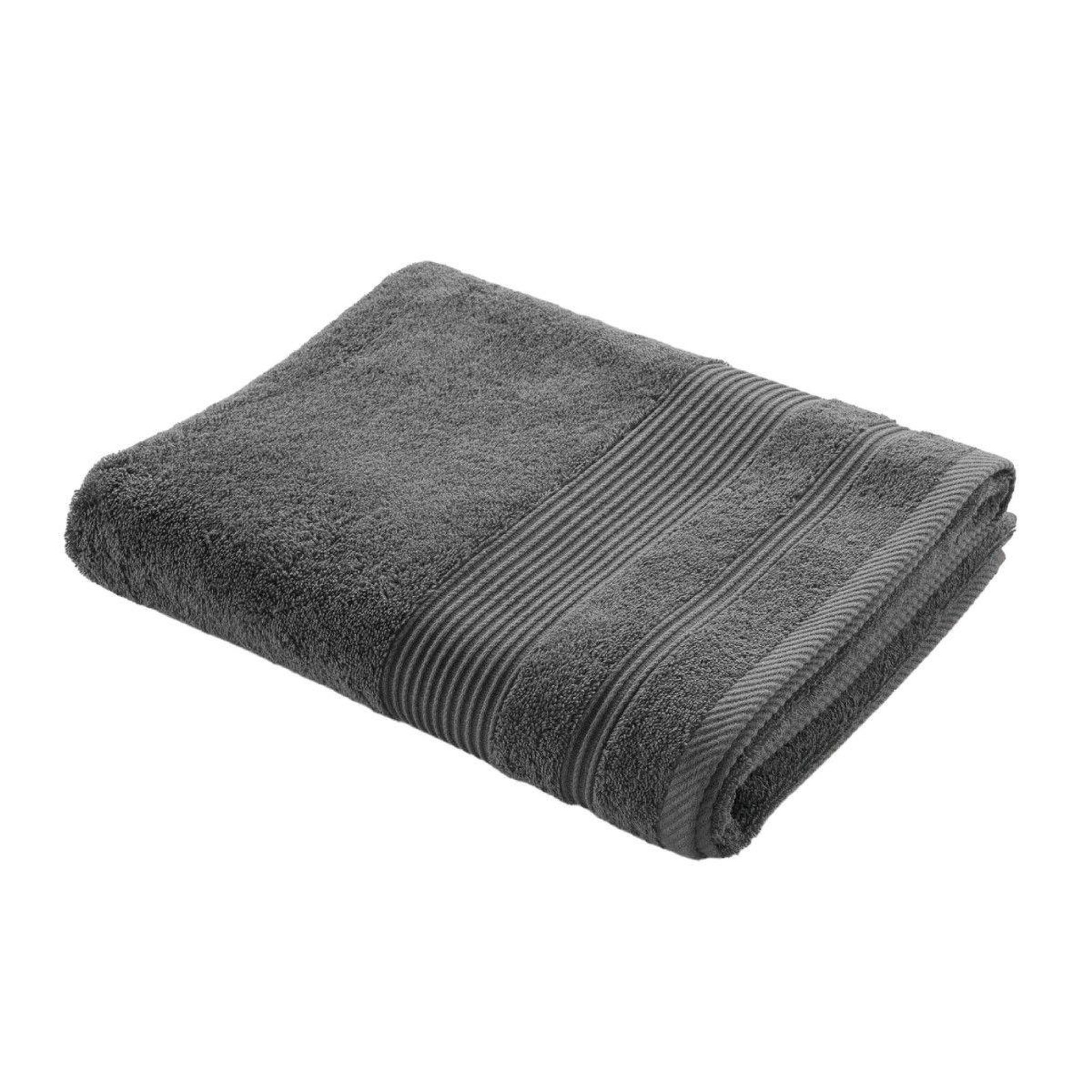 Douceur d'Intérieur Drap de bain  tendresse  90x150cm anthracite
