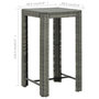 Voir la diapositive 6 : VIDAXL Table de bar de jardin Gris 60,5x60,5x110,5 cm Resine tressee