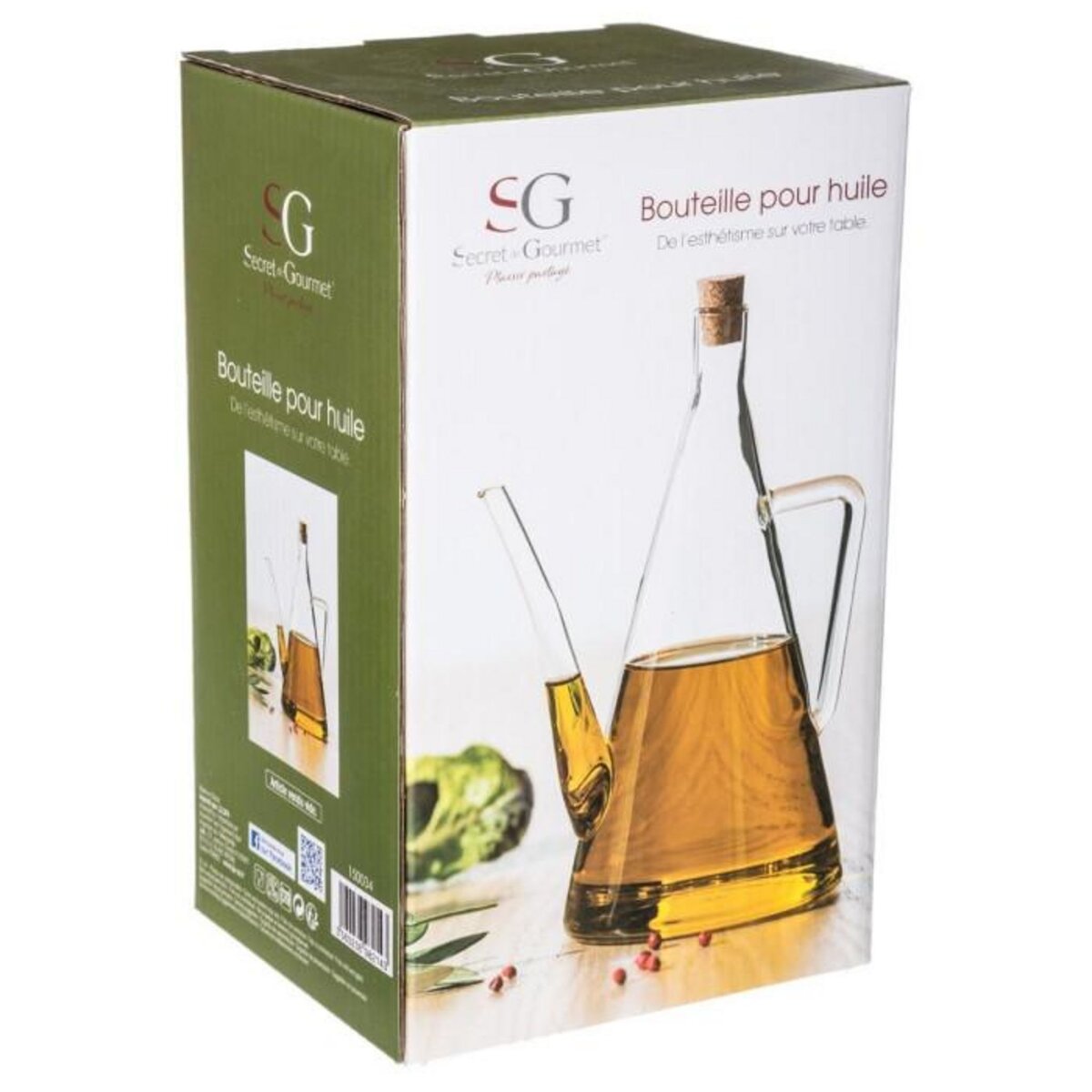 FIVE Bouteille Vide Huile d'Olive  Triangle  51cl