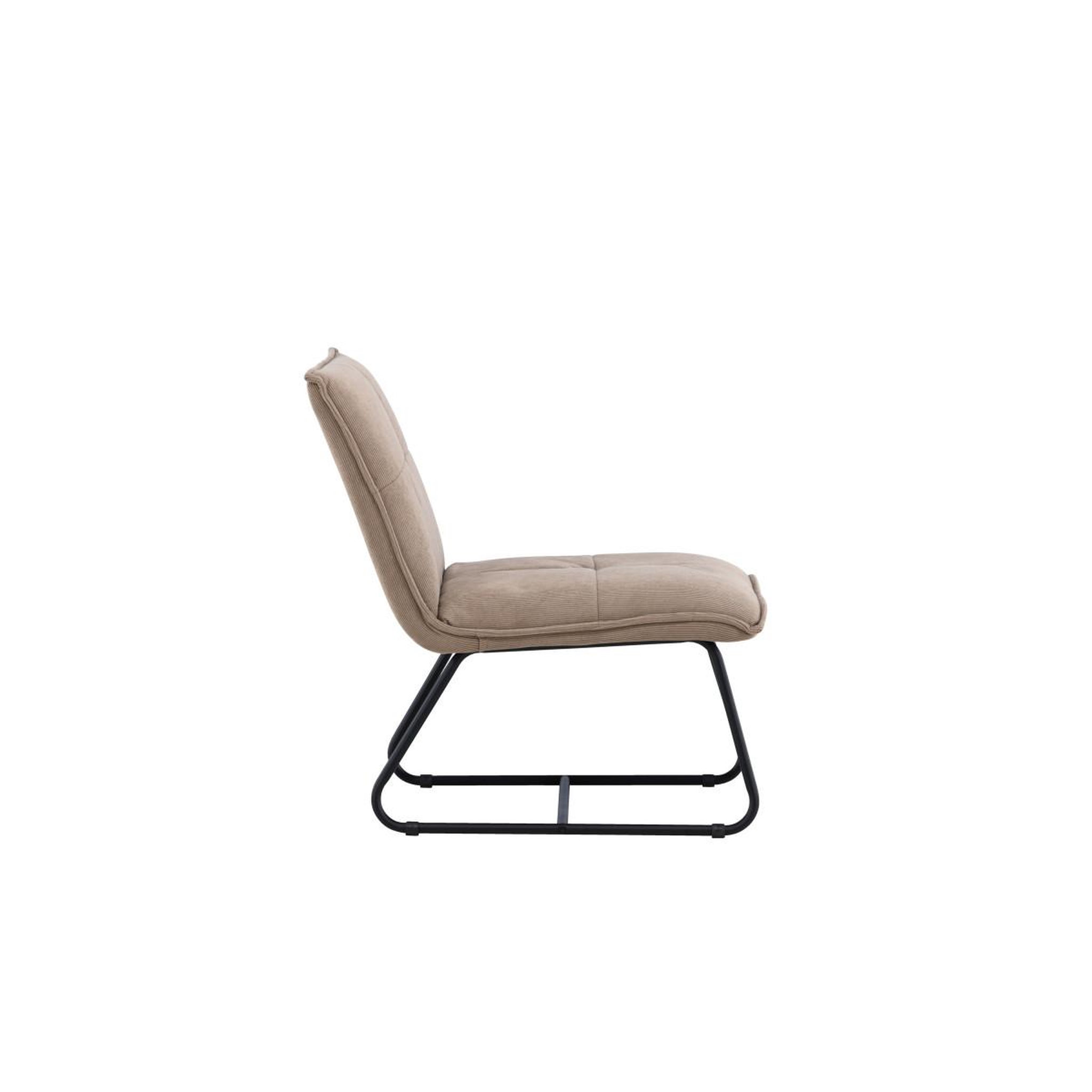 Voir la diapositive 3 : Paris Prix Fauteuil design en tissu côtelé  madison  79cm marron