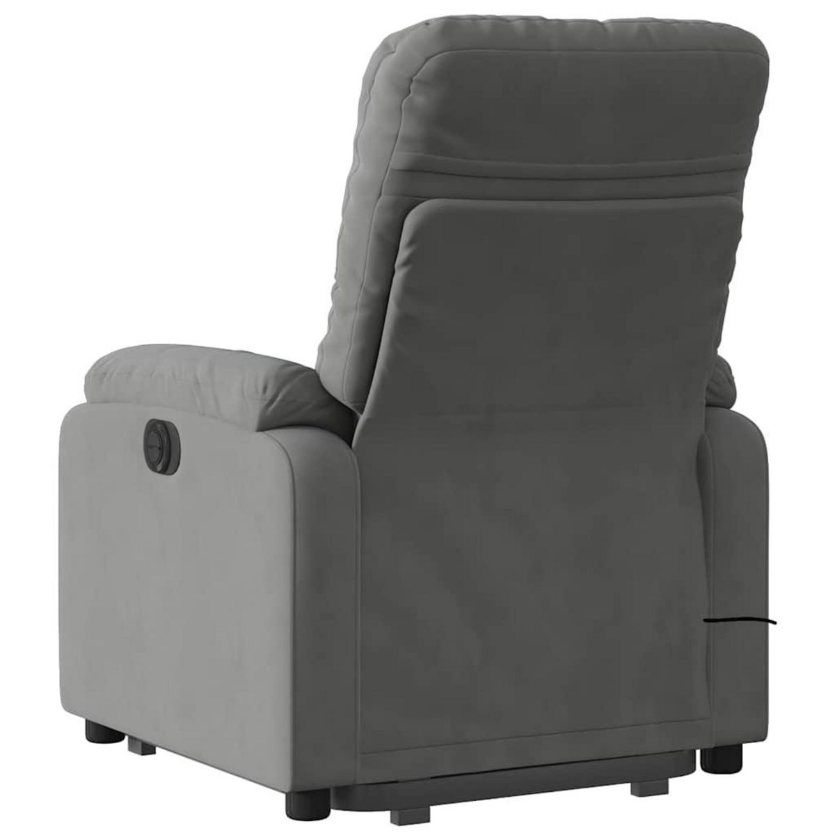 VIDAXL Fauteuil inclinable de massage electrique gris fonce