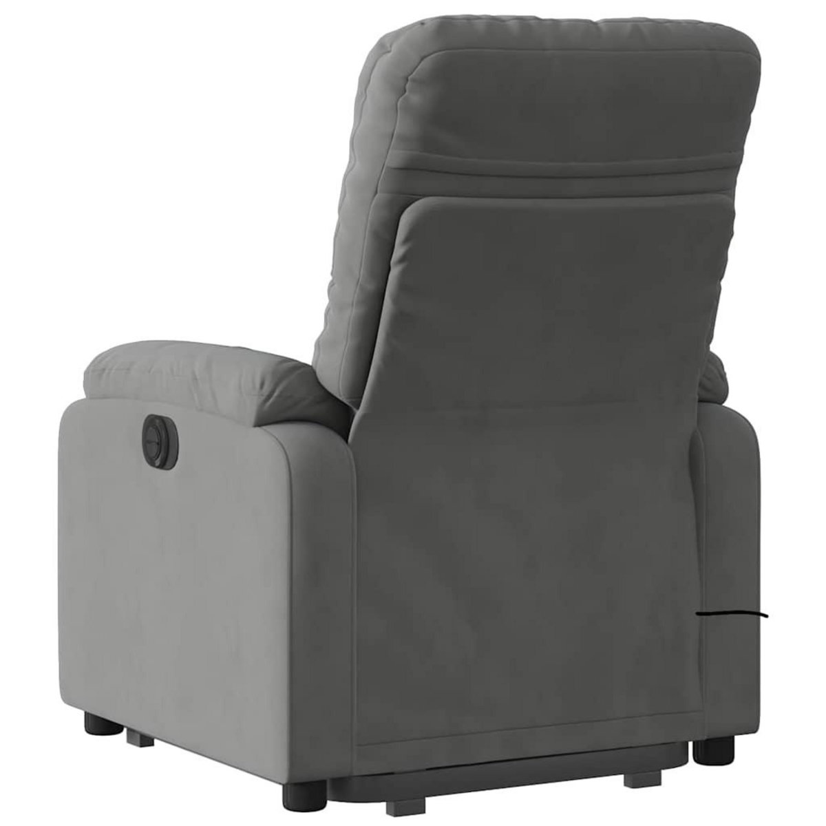 VIDAXL Fauteuil inclinable de massage electrique gris fonce