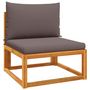 Voir la diapositive 5 : VIDAXL Salon de jardin avec coussins 6 pcs bois d'acacia solide