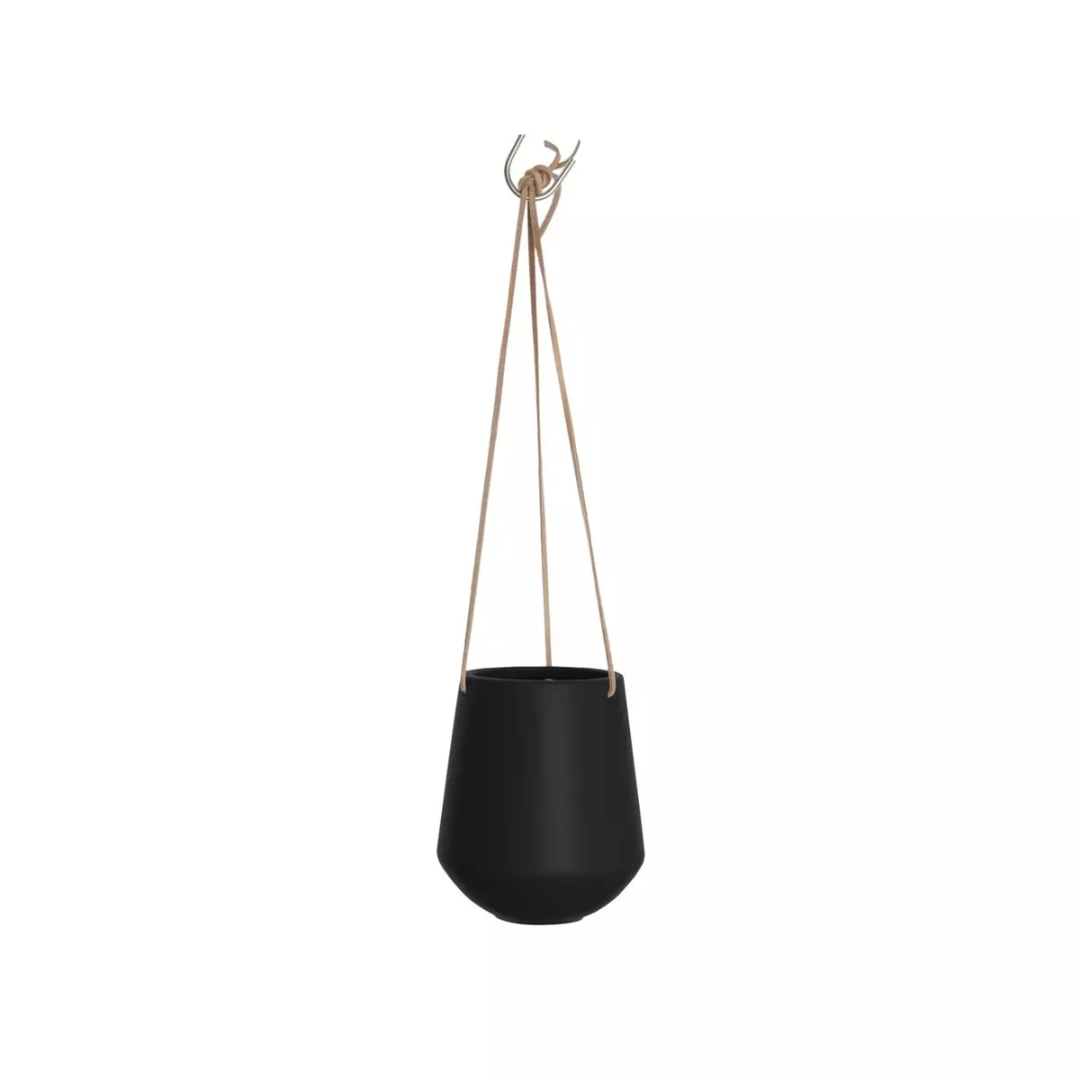 PRESENT TIME Cache-pot design suspendu médium Skittlie - H. 66 cm – Noir mat