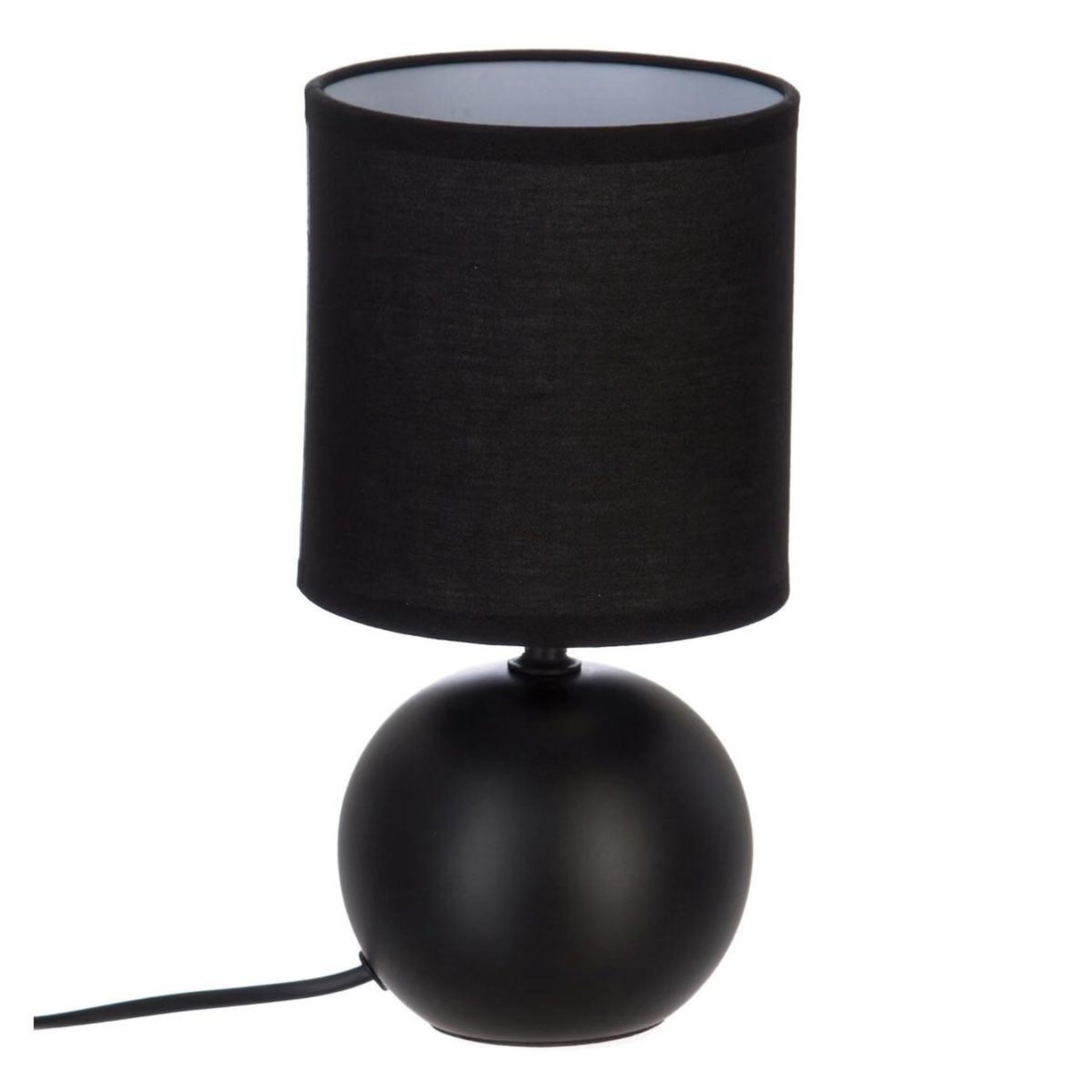 ATMOSPHERA Lampe à poser céramique  boule  25cm noir