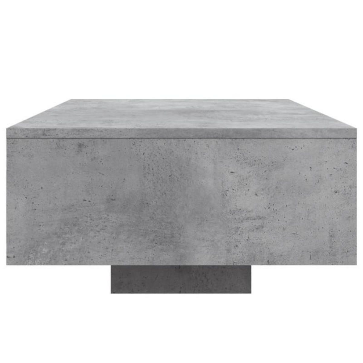 VIDAXL Table basse avec lumières LED gris béton 85x55x31 cm