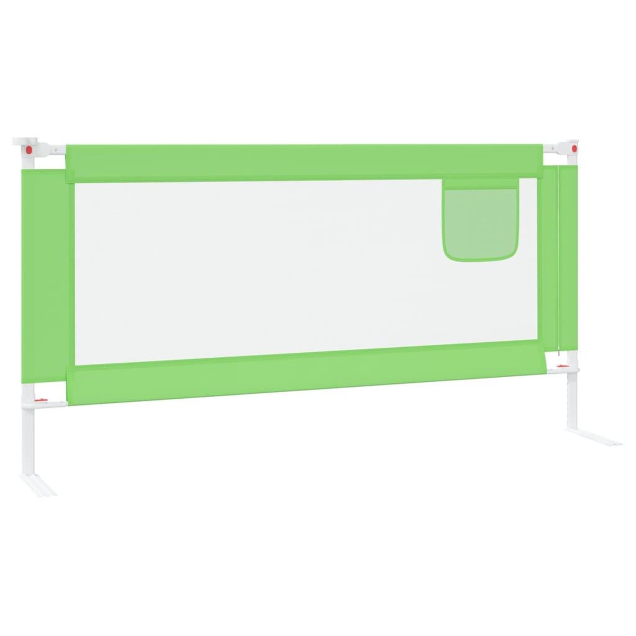 Voir la diapositive 4 : VIDAXL Barriere de securite de lit d'enfant Vert 180x25 cm Tissu