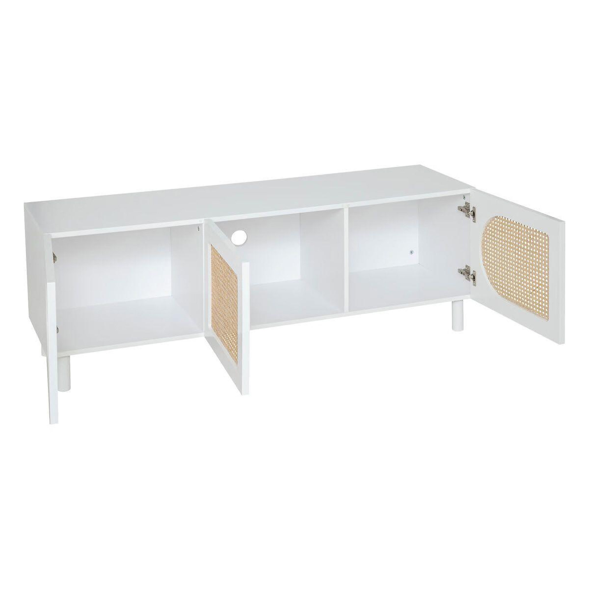 Voir la diapositive 2 : ATMOSPHERA Meuble tv 3 portes  cabras  140cm blanc