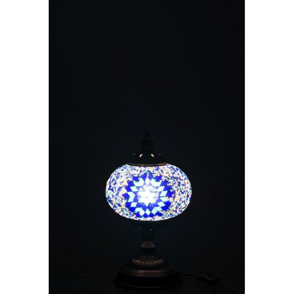 Paris Prix Lampe à Poser Mosaïque  Neal  44cm Bleu