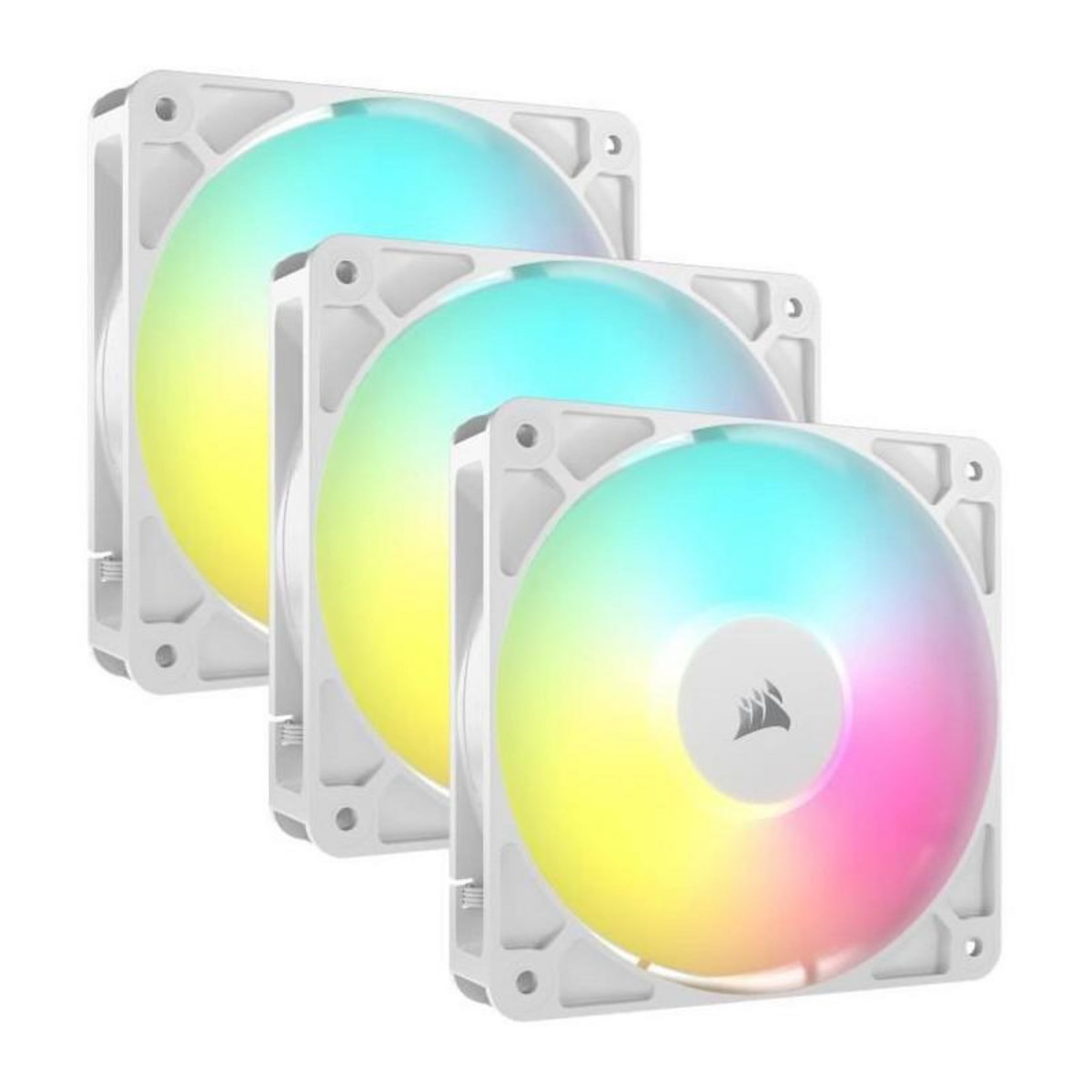 Corsair Pack de 3 ventilateurs ARGB 120mm - CORSAIR - RS120 - Blanc