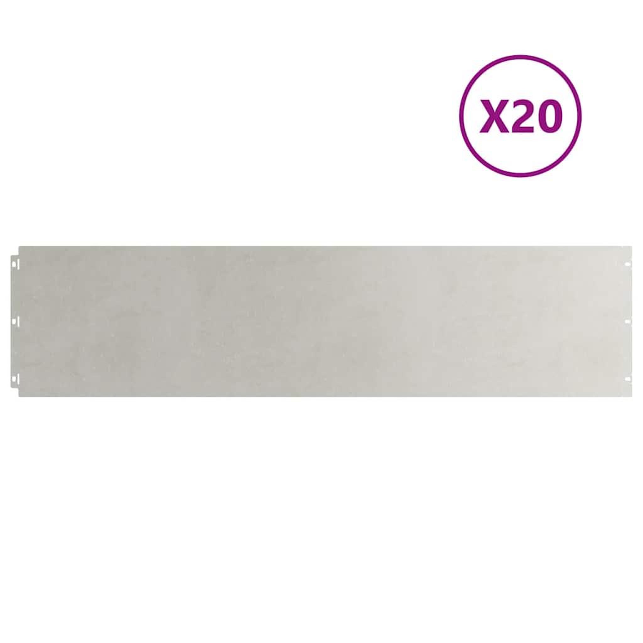 Voir la diapositive 2 : VIDAXL Bordures de pelouse 20 pcs 25x103 cm acier inoxydable