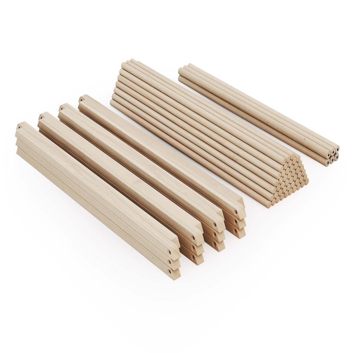 WEBABY Parc bébé hexagonal en bois ALVEO - 125 x 109 x 65 cm