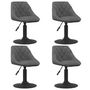 Voir la diapositive 1 : VIDAXL Chaises pivotantes a manger lot de 4 gris fonce velours