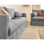 Voir la diapositive 3 : LISA DESIGN Serena - canapé droit déhoussable 3 places en velours texturé