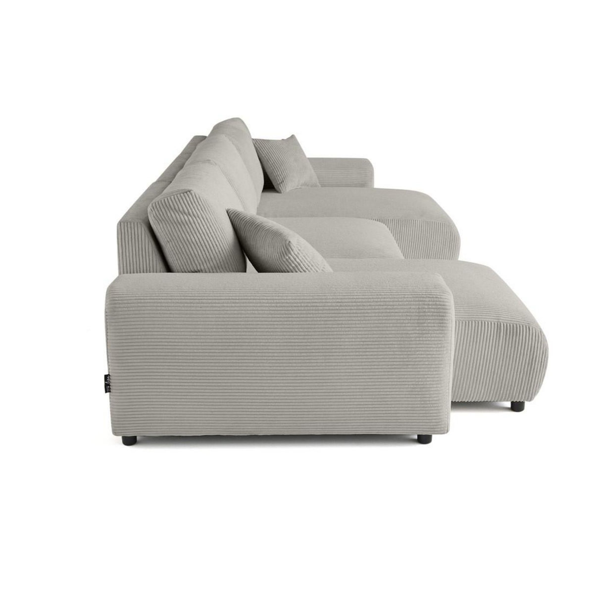 LISA DESIGN Garance - canapé panoramique en u - 7 places - en velours côtelé