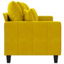 Voir la diapositive 5 : VIDAXL Canape a 3 places Jaune 180 cm Velours