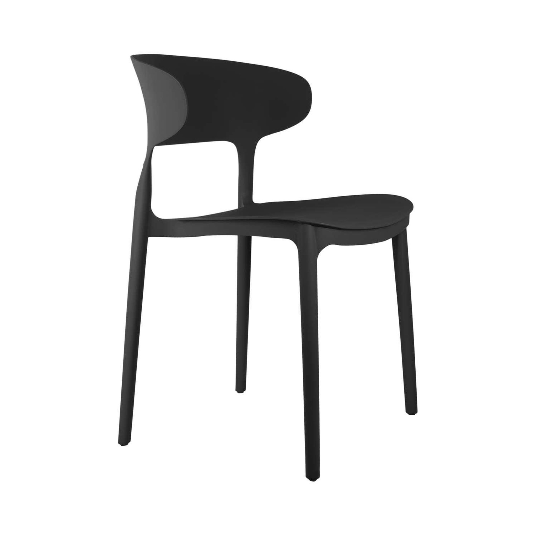 Leitmotiv Chaise design Fain. Coloris disponibles : Blanc, Noir