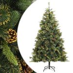 VIDAXL Sapin de Noël artificiel articule avec pommes de pin 240 cm