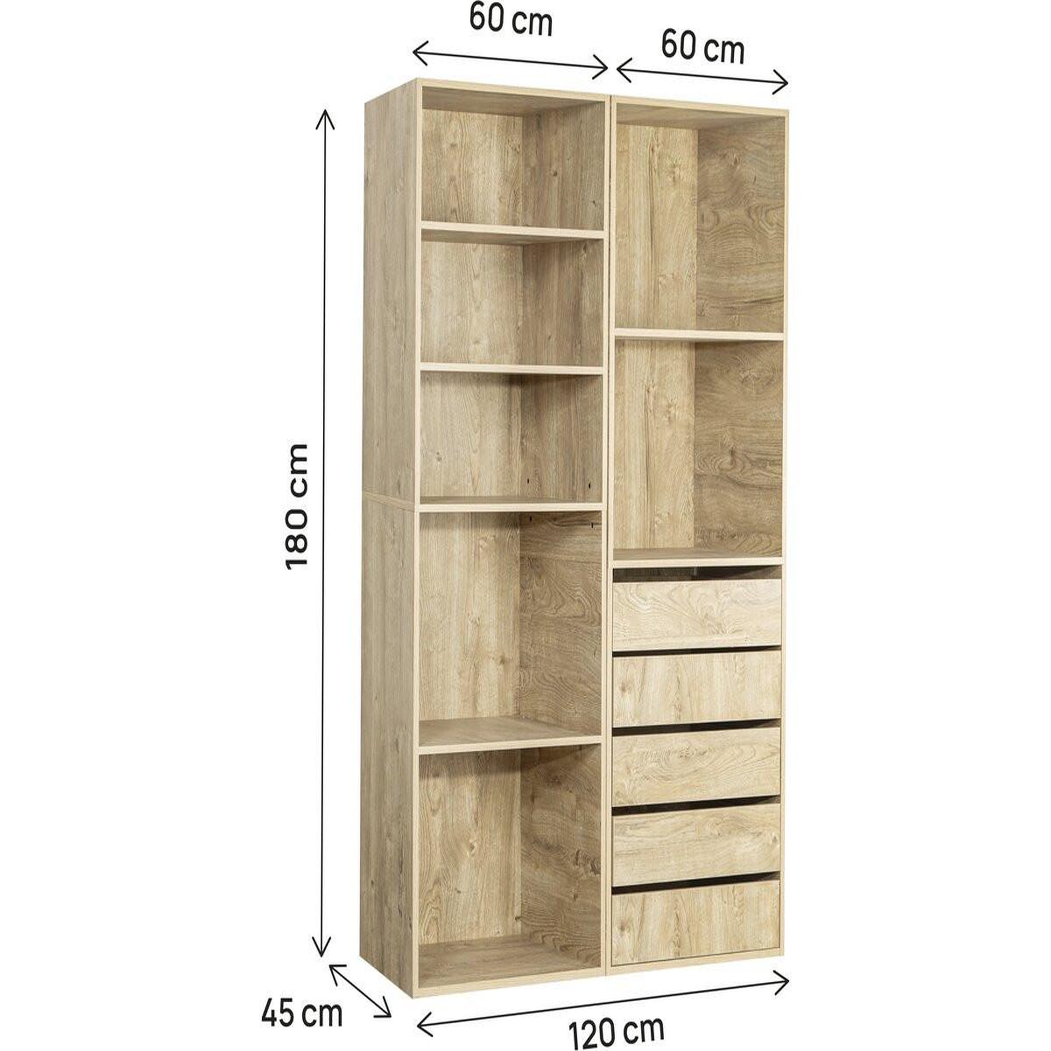 Voir la diapositive 3 : Habitat et Jardin Kit dressing   opéra   modulable - 2 éléments - beige