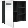 Voir la diapositive 5 : VIDAXL Armoire de salle de bain a miroir avec LED noir 60x13x52 cm