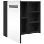 Voir la diapositive 5 : VIDAXL Armoire de salle de bain a miroir avec LED noir 60x13x52 cm