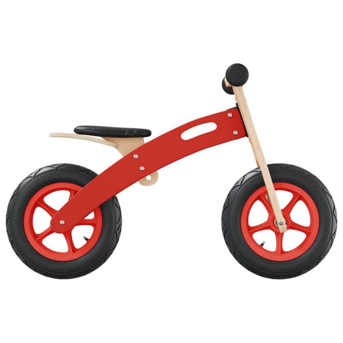 VIDAXL Vélo d équilibre pour enfants avec pneus pneumatiques rouge