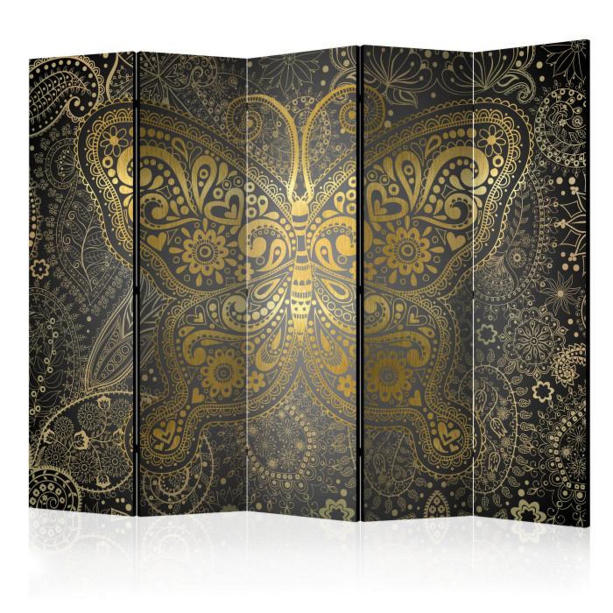 Paris Prix Paravent 5 Volets  Golden Butterfly  172x225cm