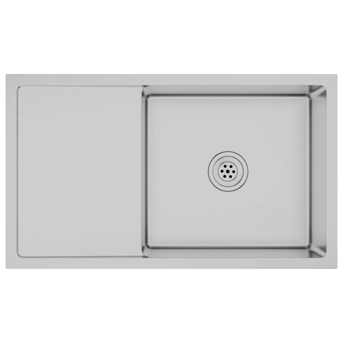 VIDAXL Evier de cuisine fait main Acier inoxydable