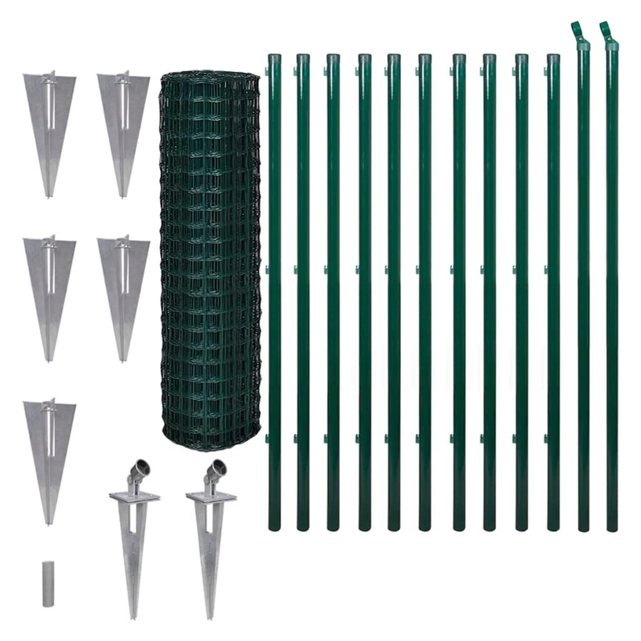 Voir la diapositive 2 : VIDAXL Cloture euro Acier 25 x 1,5 m Vert
