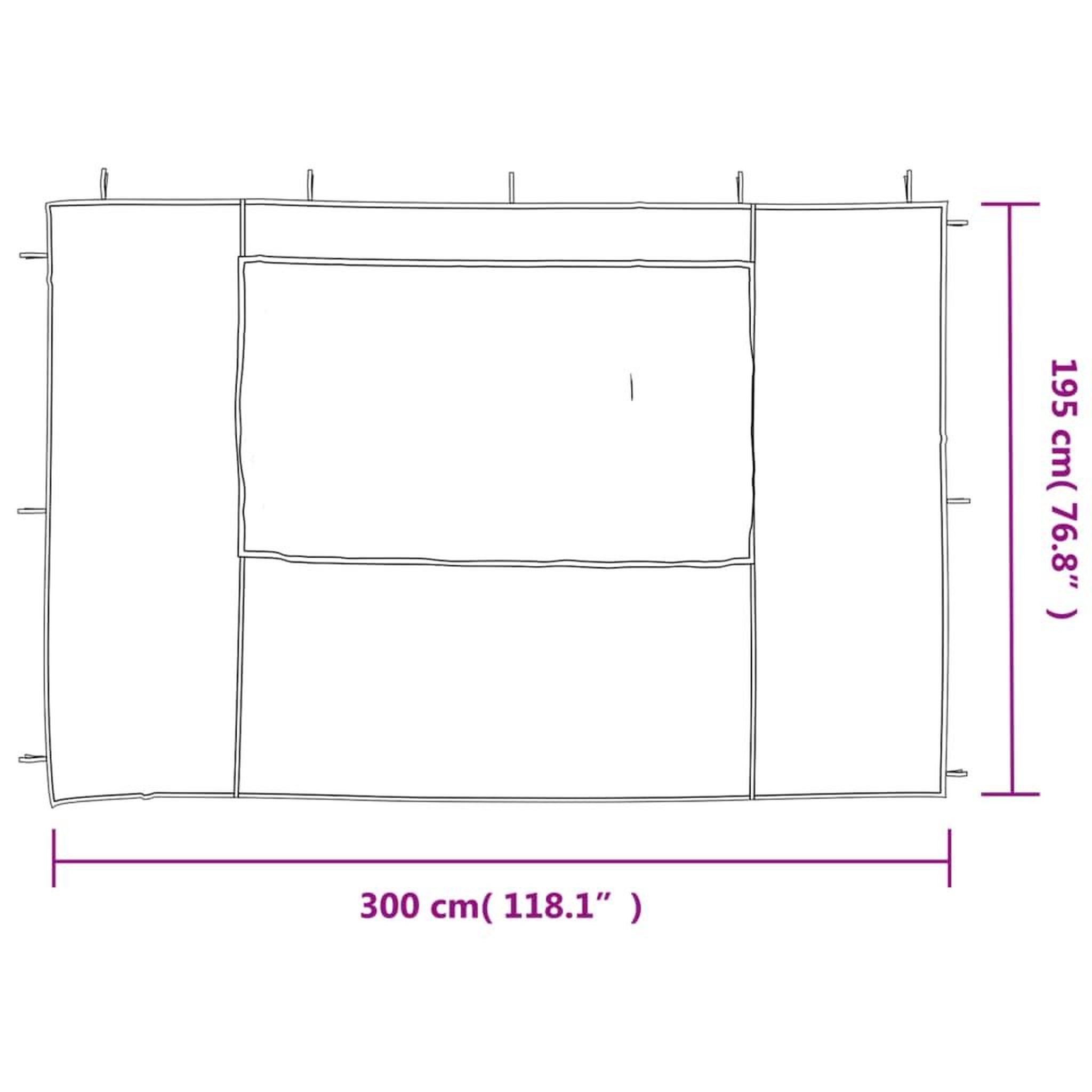 Voir la diapositive 6 : VIDAXL Paroi de tente de reception 2 pcs avec fenetre PE Bleu