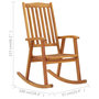Voir la diapositive 6 : VIDAXL Chaise a bascule avec coussins Bois d'acacia massif