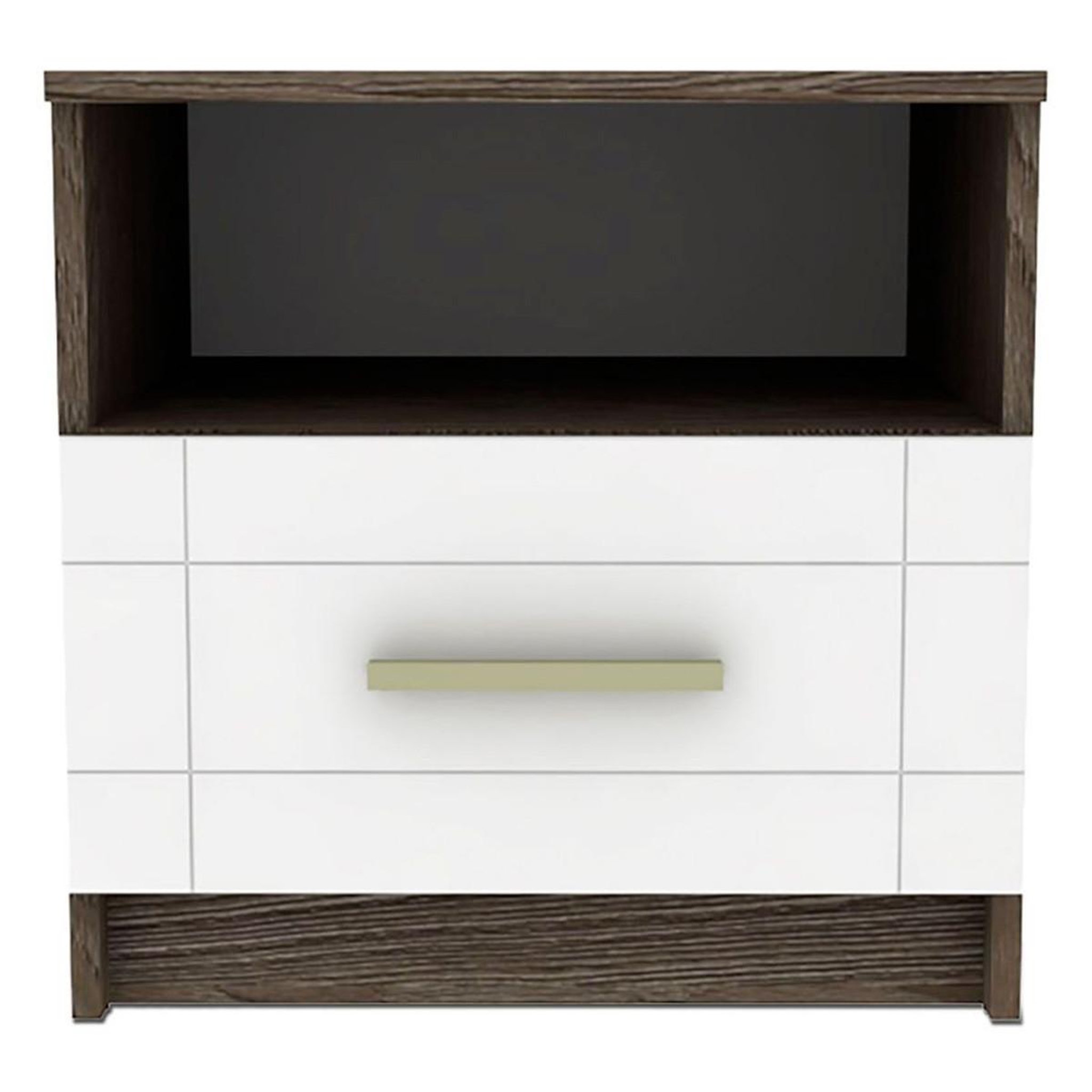 Paris Prix Table de chevet  tenya  50cm chêne foncé & blanc