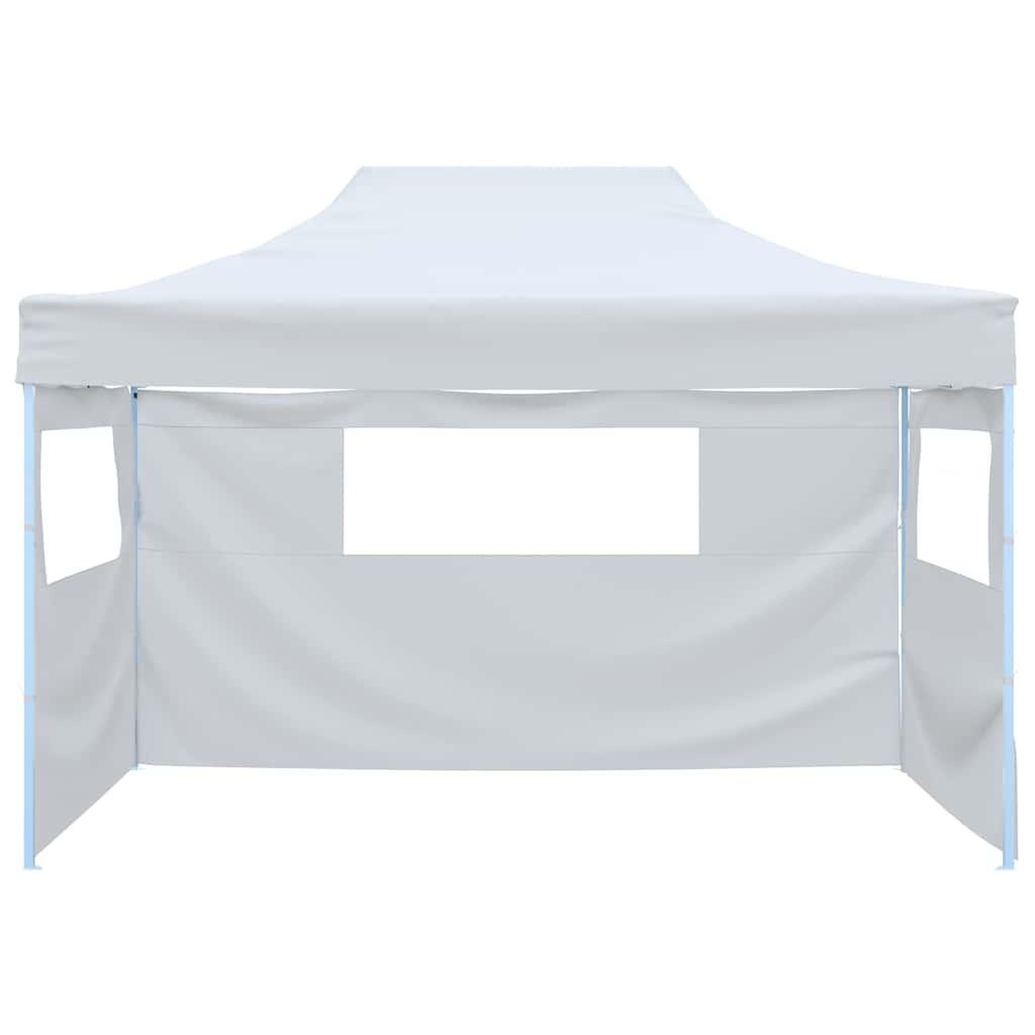 Voir la diapositive 2 : VIDAXL Tente pliable de reception avec 3 parois 291x413x315 cm blanc
