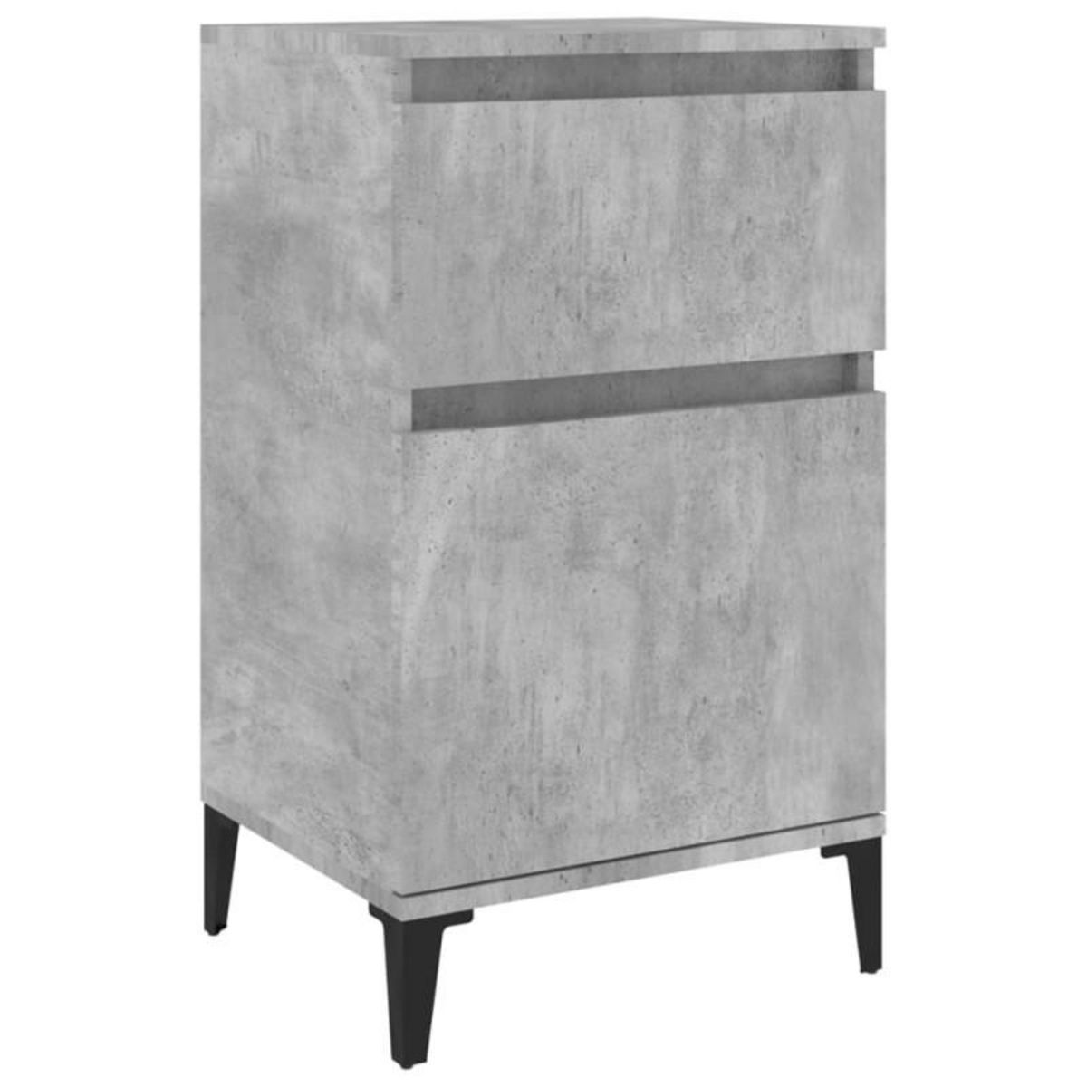 VIDAXL Table de chevet gris béton 40x35x70 cm