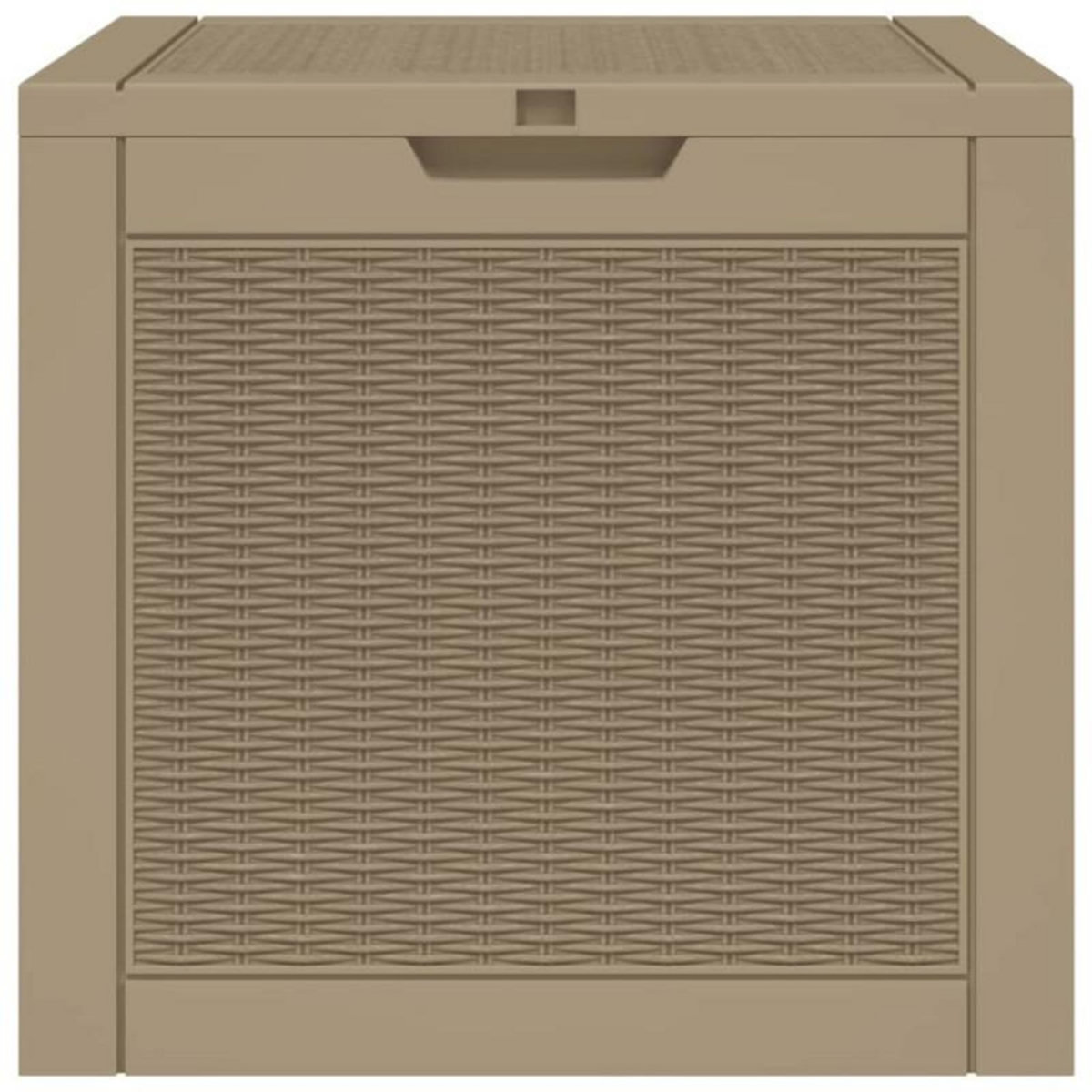 VIDAXL Boîte de stockage de jardin marron clair 55,5x43x53 cm PP