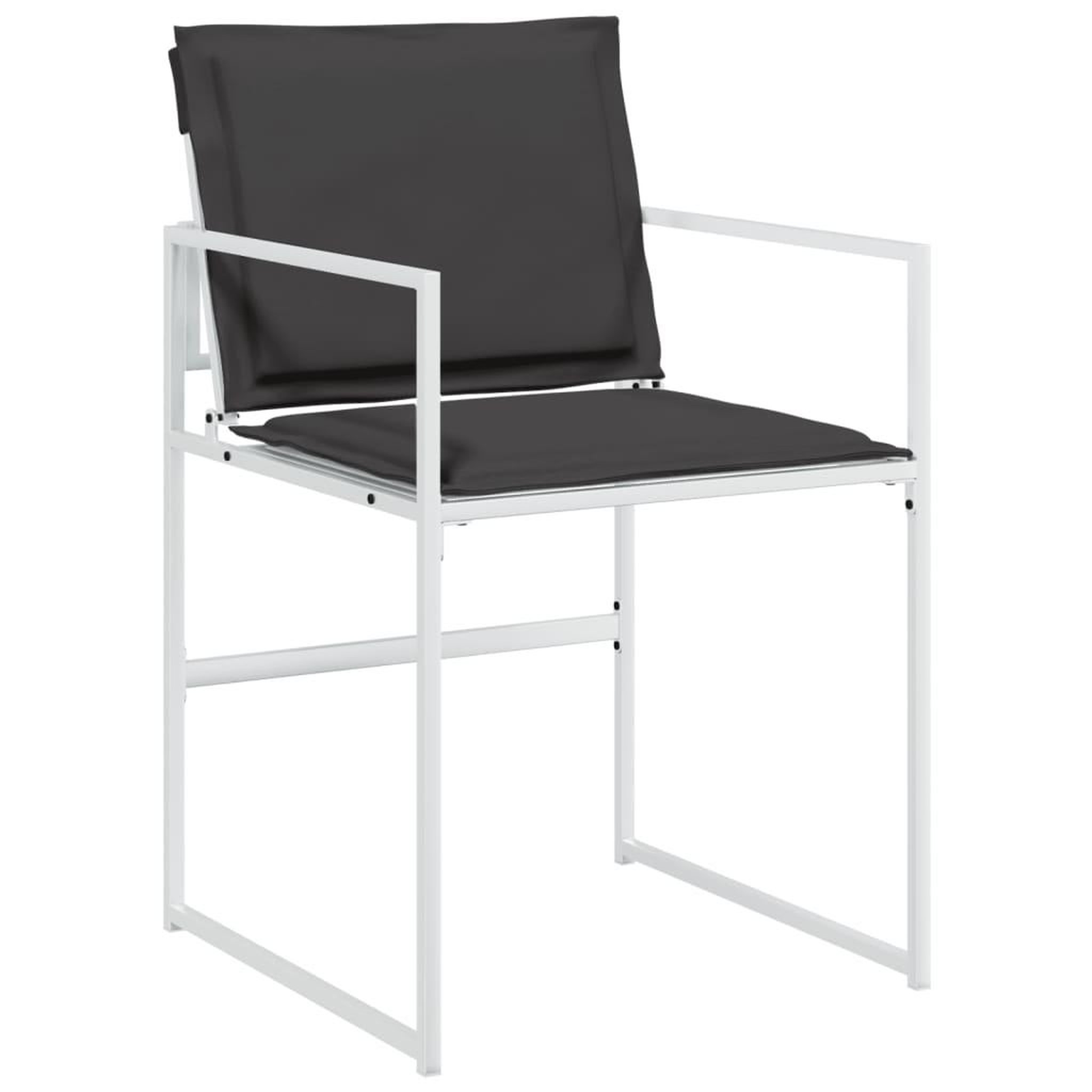 Voir la diapositive 4 : VIDAXL Ensemble a manger de jardin avec coussins 11pcs blanc textilene