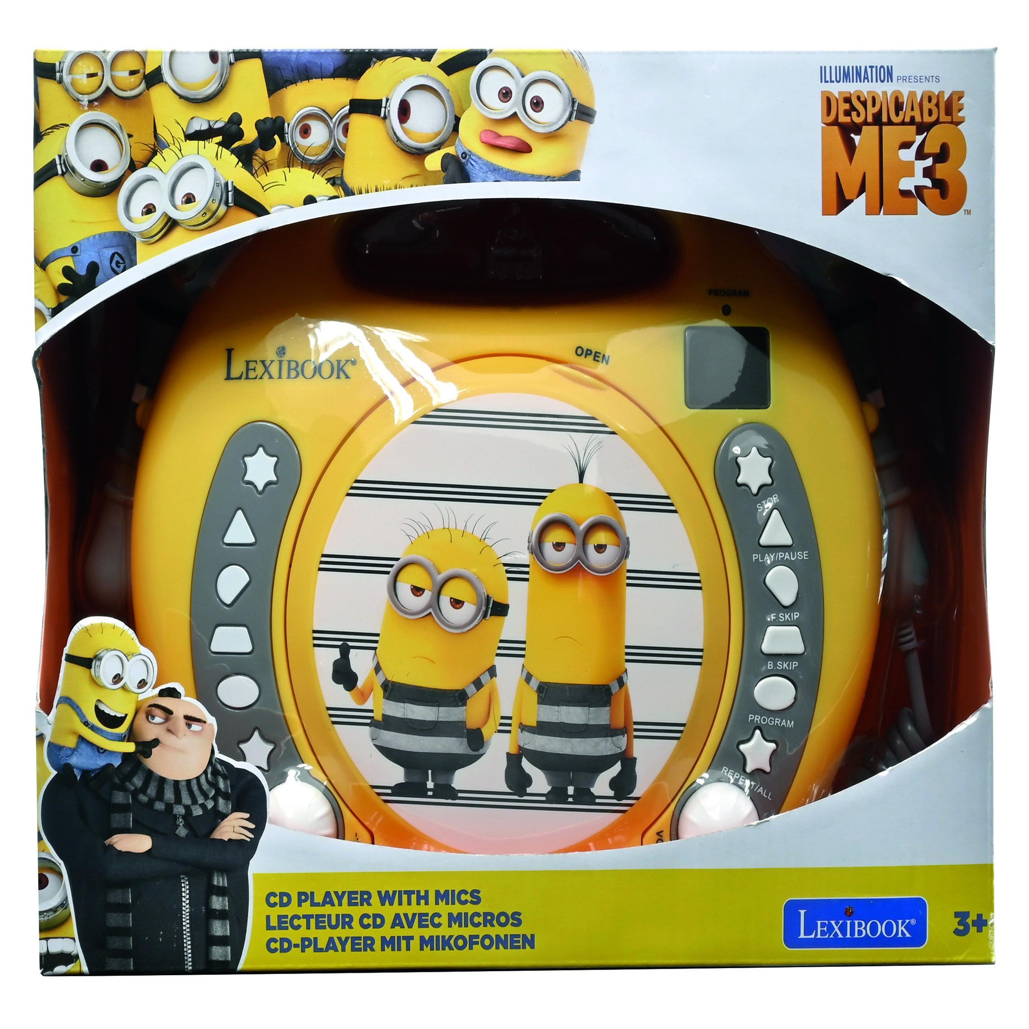 Voir la diapositive 4 : Lexibook Lecteur CD portable avec 2 microphones Les Minions
