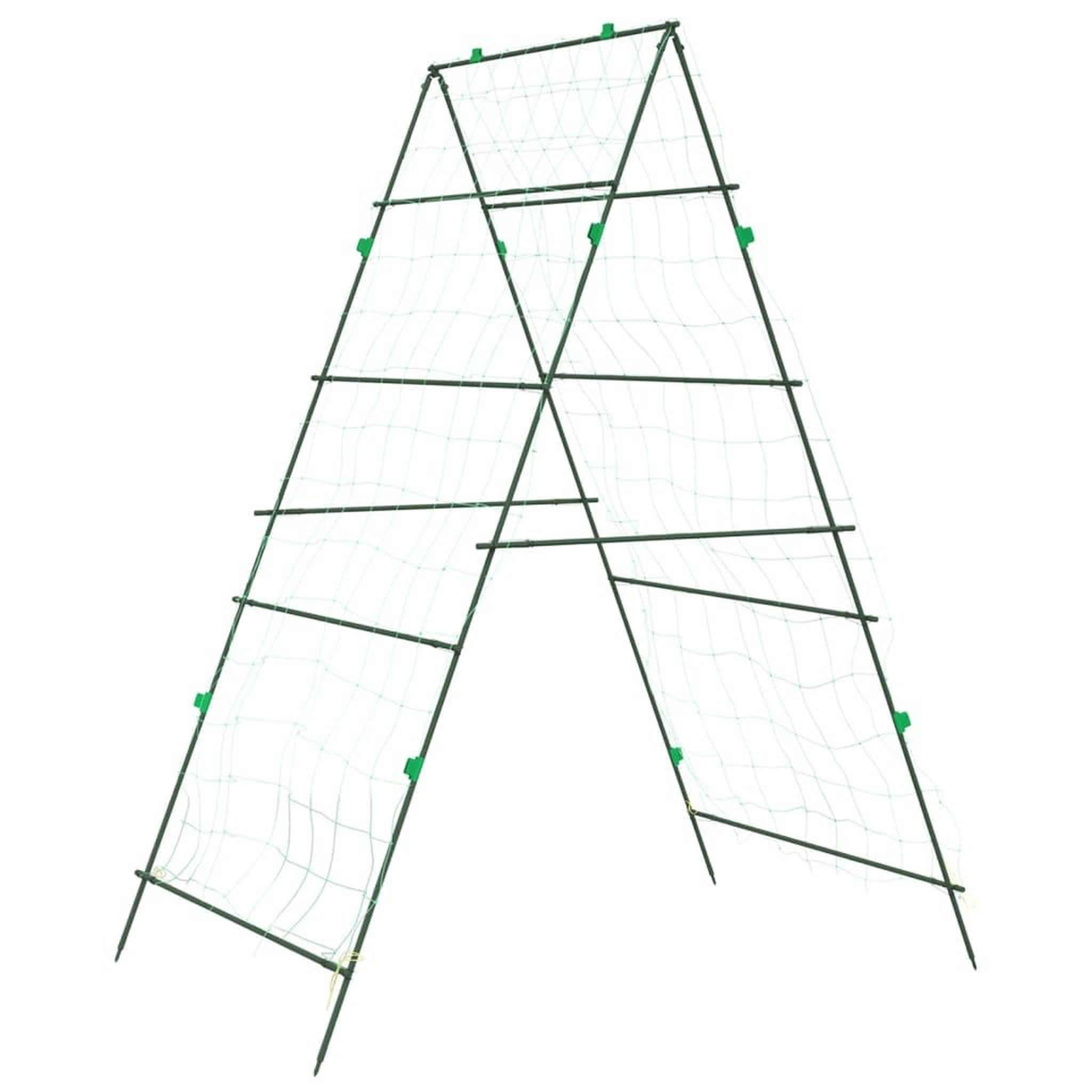 Voir la diapositive 4 : VIDAXL Treillis de jardin pour plantes grimpantes 3 pcs forme A acier
