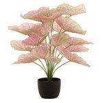 Paris Prix Plante Artificielle en Pot  Caladium  57cm Rose Clair
