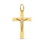 Voir la diapositive 1 : L'ATELIER D'AZUR Pendentif  - Médaille Christ sur la Croix Or 18 Carats 750 Jaune - Chaines Offertes