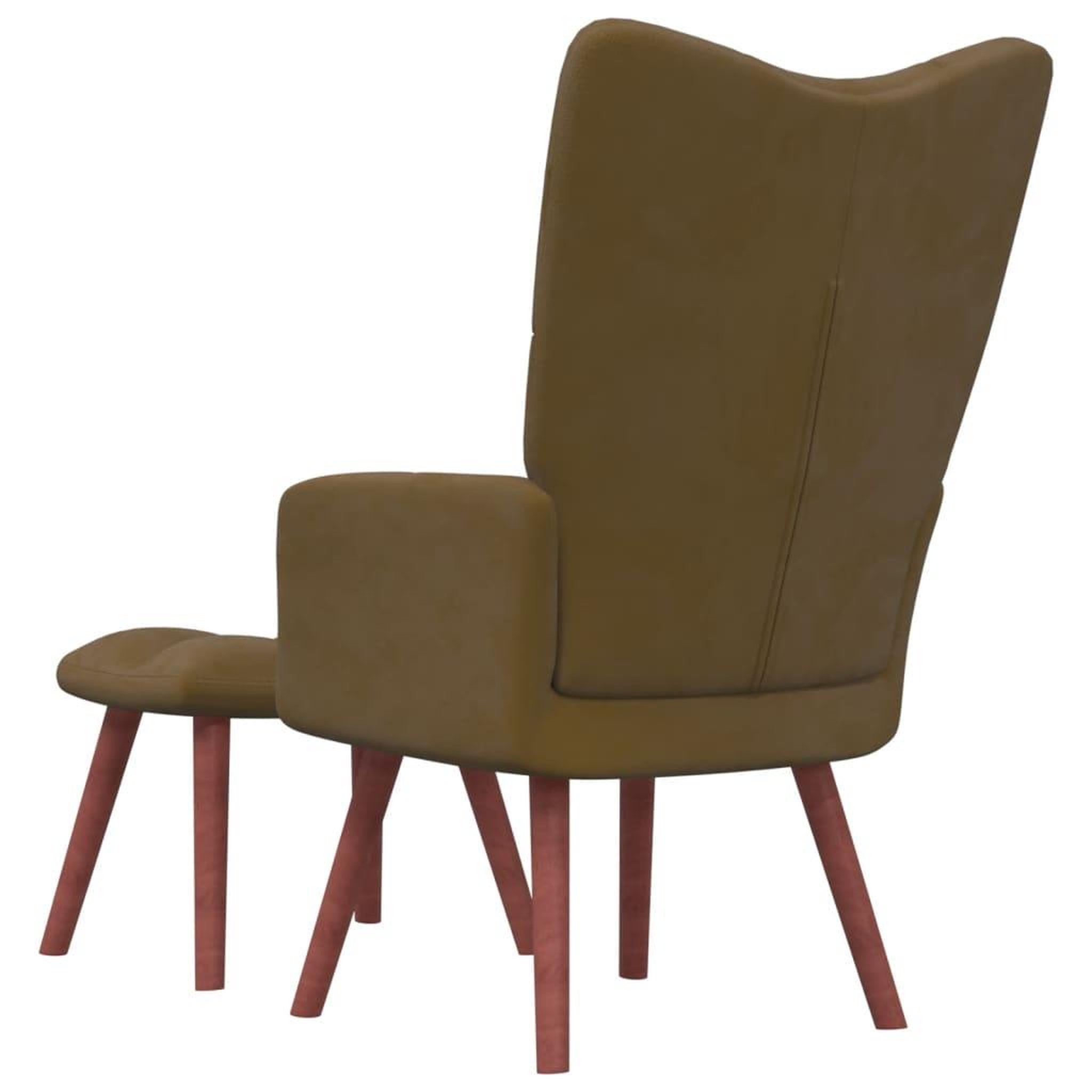 Voir la diapositive 4 : VIDAXL Chaise de relaxation avec repose-pied Marron Velours
