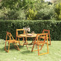Voir la diapositive 1 : VIDAXL Chaises pliables de jardin lot de 4 Bois d'acacia massif