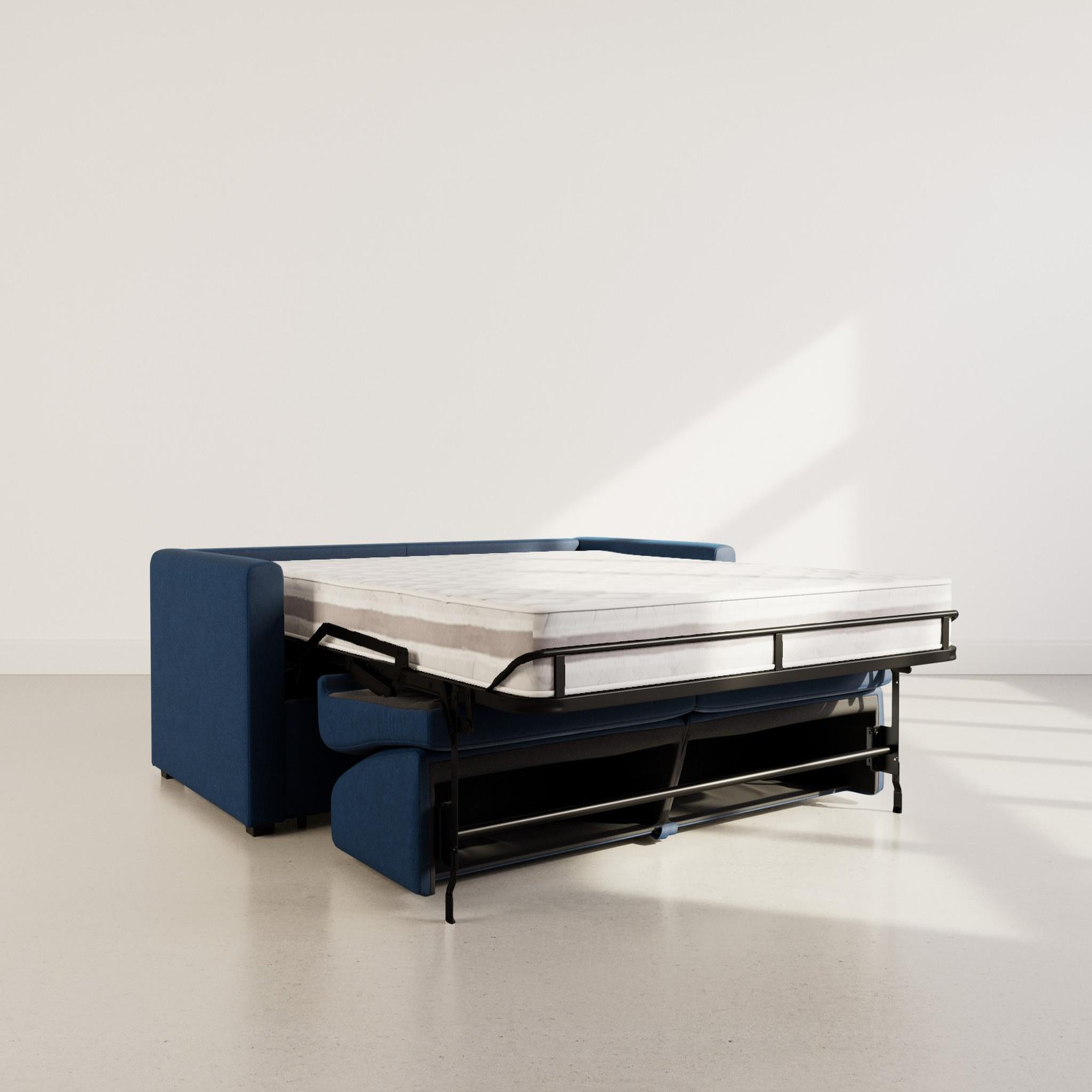 Voir la diapositive 2 : BEST MOBILIER Julia - canapé 3 places convertible express couchage quotidien 140 cm matelas 18 cm en tissu
