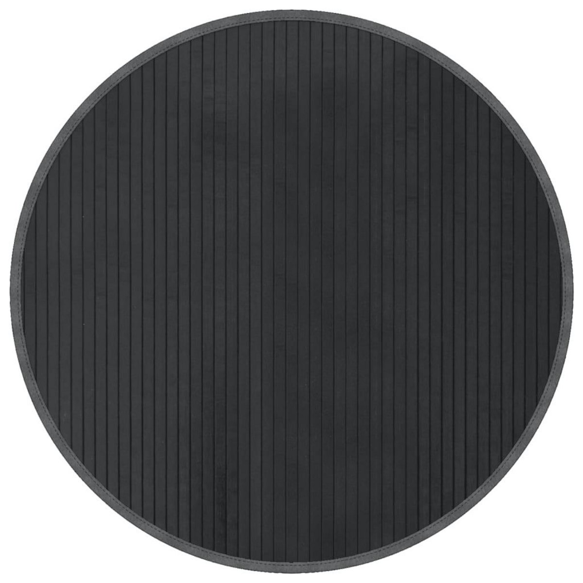 VIDAXL Tapis rond gris 80 cm bambou