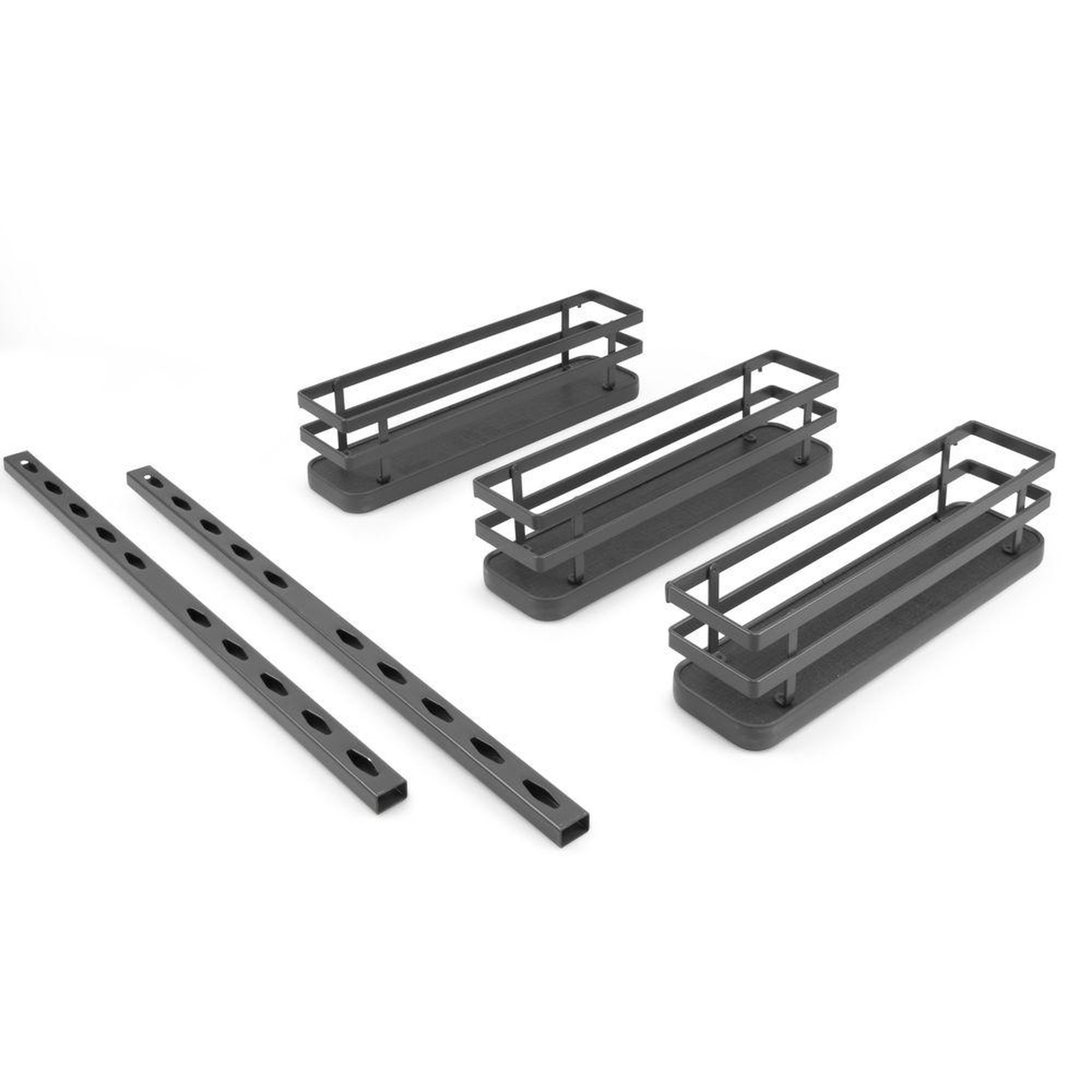 EMUCA SRL Support à épices avec 3 étagères Titane pour meubles de cuisine ou mur